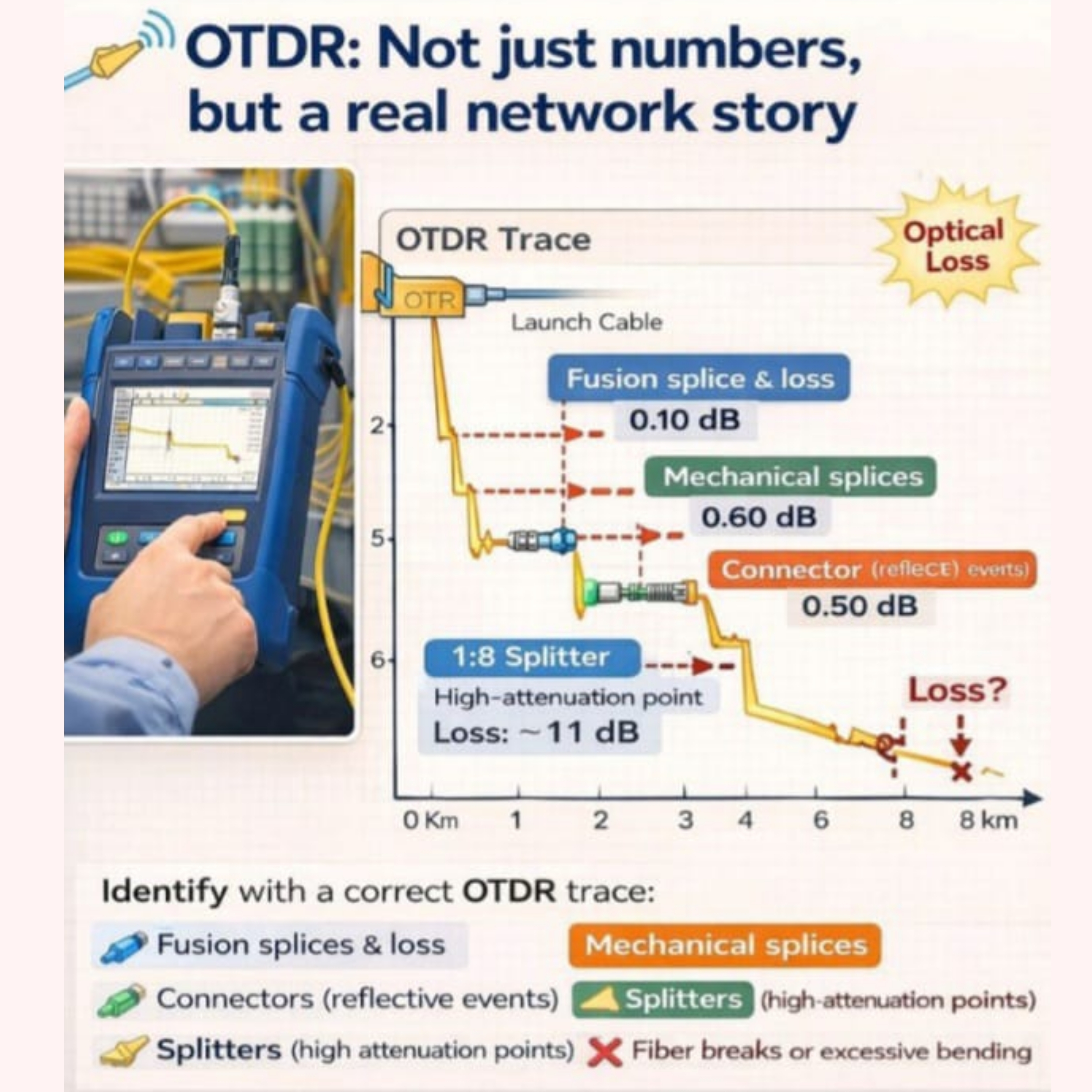 Fiber Optics: Decoding the OTDR Trace